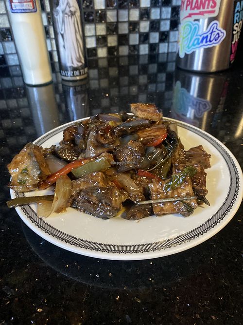 Basil Eggplant Tofu Dish (After Stovetop Reheat at Home) • Not Super Flavorful (But I Was Just Sick… It Could Be Me)  at Lotus Leaf in San Leandro