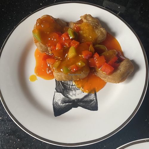 Vegan Orange Faux “Chick’n’” (Not Too Sweet… IMO, It Could Be Sweeter)  at Lotus Leaf in San Leandro