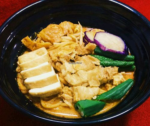 curry noodles at Marimarimo Vegetarian in West Singapore