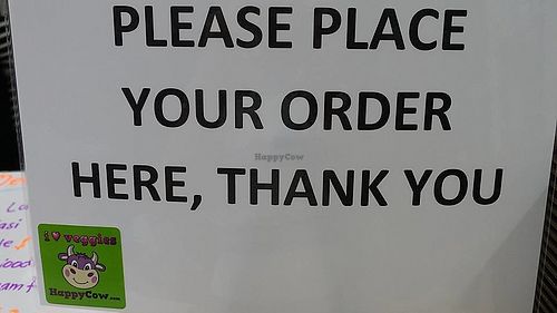 HappyCow sticker at Marimarimo Vegetarian in West Singapore