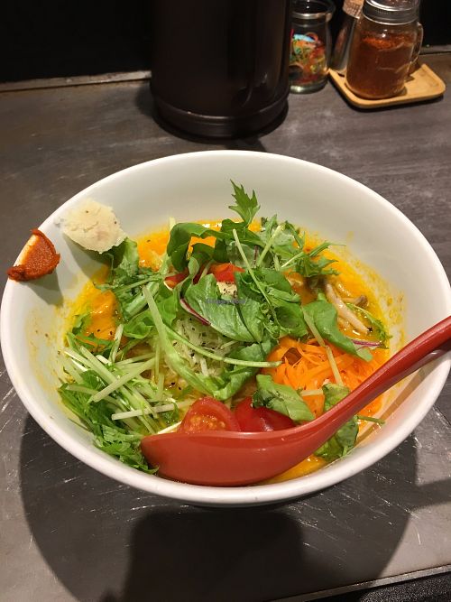 Vegan soba at Soranoiro in Tokyo