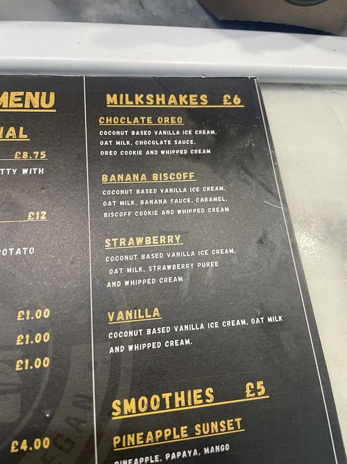 Milkshakes dec/2021 #Veganuary at Vburger Camden in North West London