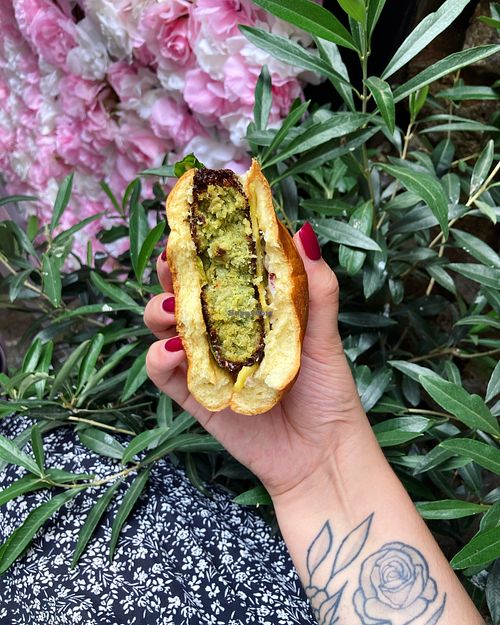 GF falafel burger  at Vburger Camden in North West London