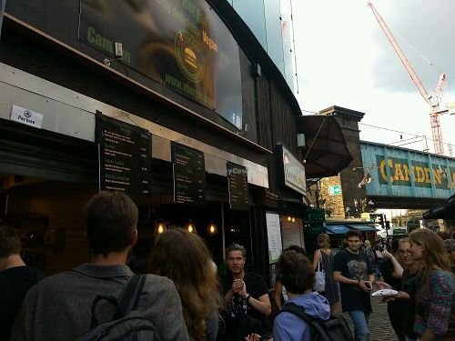 just 20 metres from bridge at Vburger Camden in North West London