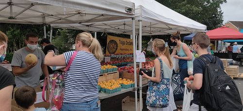Tent at Falls Church City Farmers Market in Falls Church