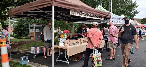 Tent at Falls Church City Farmers Market in Falls Church