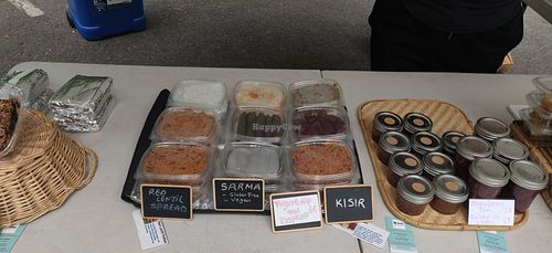 Vegan dishes at McLean Farmers Market in Mclean