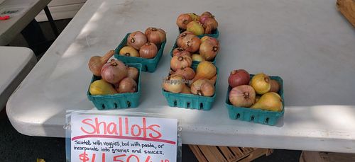 Shallots at Palisades Farmers Market in Washington
