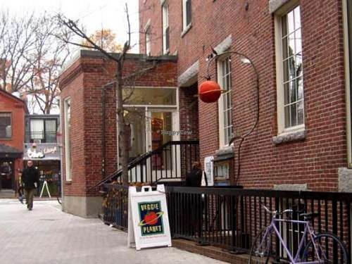 Store front at Veggie Planet in Cambridge