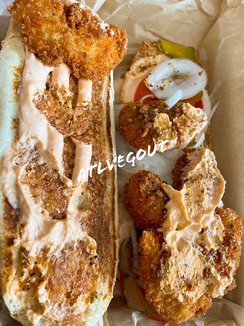 “Shrimp” po boy   at enVegan in Morrow