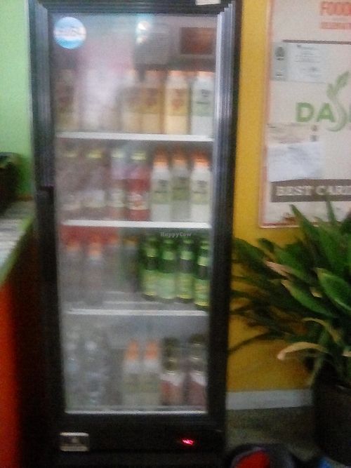Drink case at Dajen Eats in Eatonville
