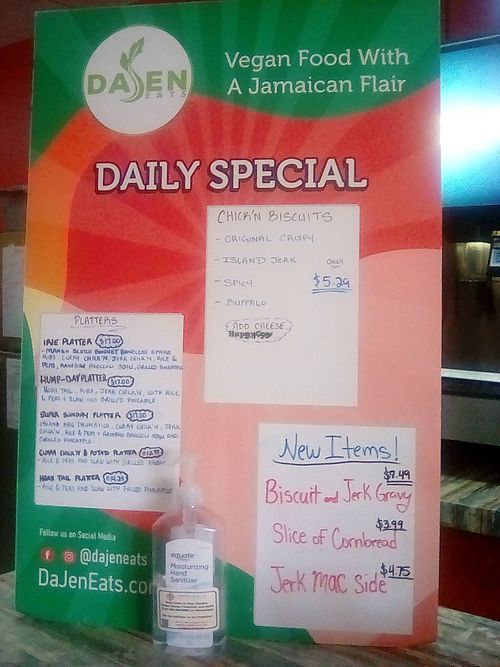 Daily specials at Dajen Eats in Eatonville