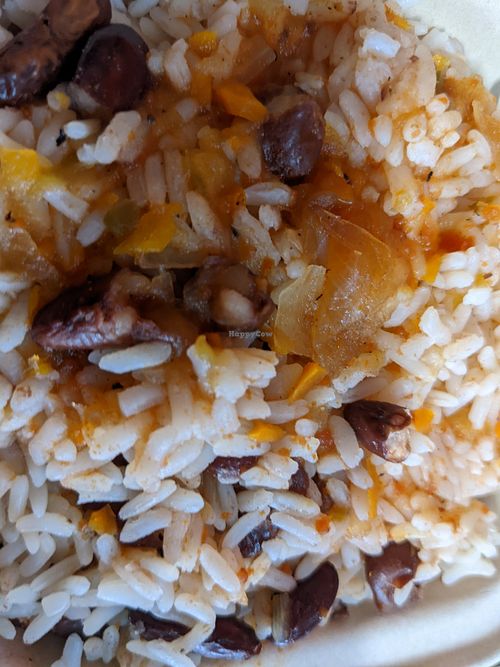Jamaican rice and peas at Dajen Eats in Eatonville