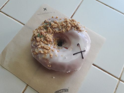 Vegan doughnut at Crosstown Doughnuts - Shoreditch in East London