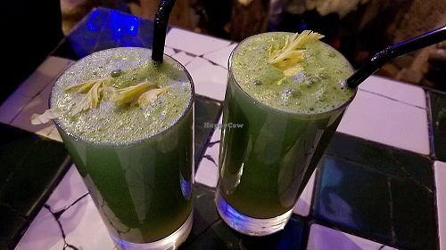 green juices at My Village Hawraman Cafe in North West London