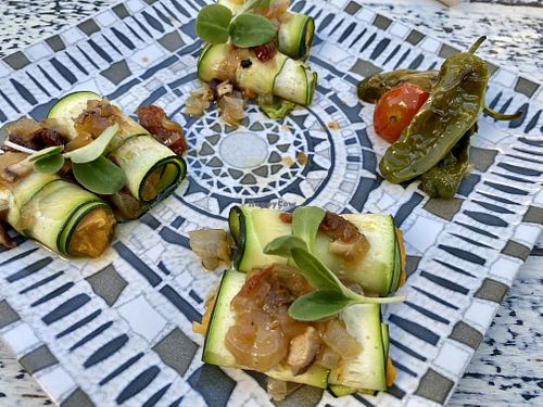 Zucchini cannelloni at Simbiosis in Ibiza