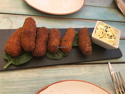 Croquettes at Simbiosis in Ibiza