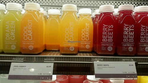 fresh juice at EAT in Cardiff