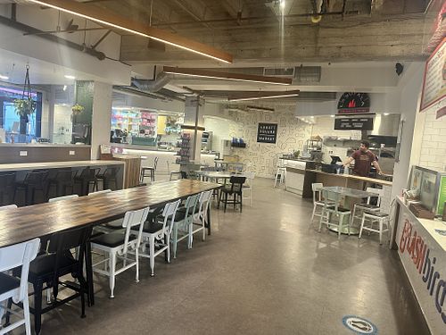 Inside dinning   at Veg on the Edge in Santa Cruz