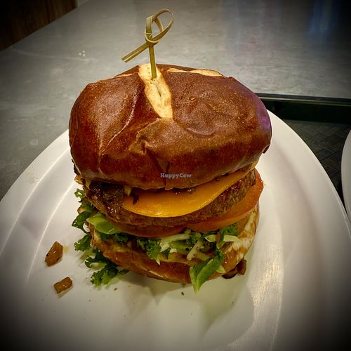 Suya Burger  at Veg on the Edge in Santa Cruz