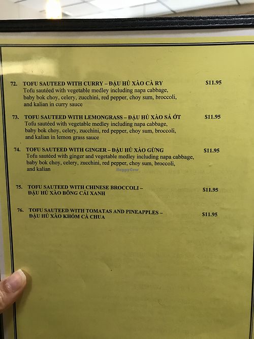 Vegetarian Menu, pt 2 at Alo Saigon in Westfield