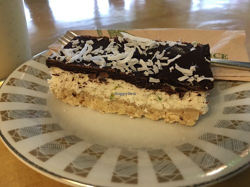 vegan raw bounty bar slice at Sunday Cantina in Waikanae