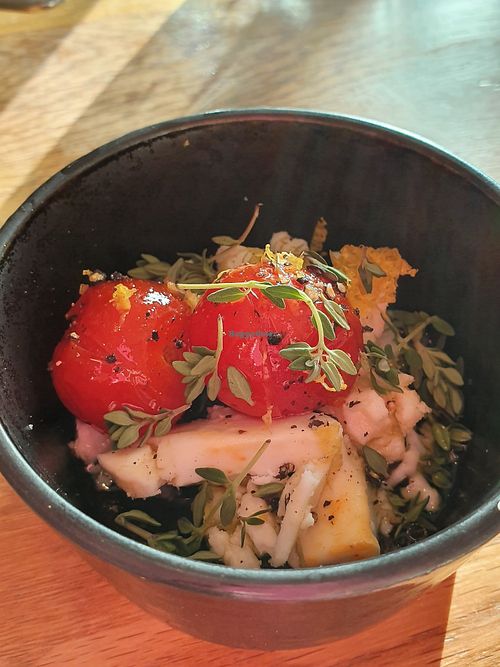 starter: vegan bri cheese at Ravintola Kuori in Turku