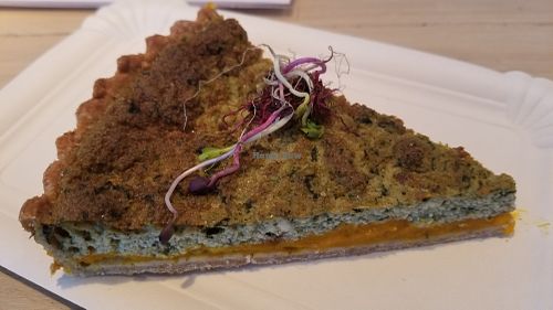 Vegan quiche at Alive in Geneva