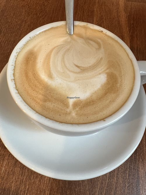 Soy milk cappuccino ☕️   at Jaglana in Poznan