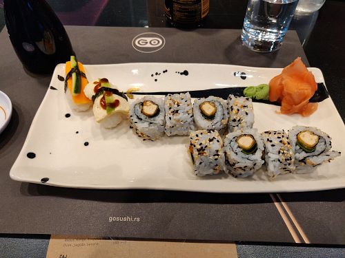 Tofu California rolls, tofu nigiri at Go Sushi - Svetozara Markovića in Belgrade