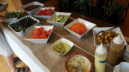 salad bar at Veda Restaurante in Miraflores
