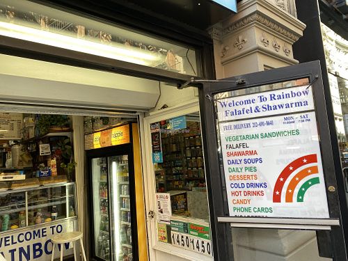 store open  at Rainbow Falafel in New York City