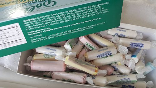 Vegan delicious surprising peanut butter best. Vanilla great, too at Dolle's Salt Water Taffy  in Ocean City