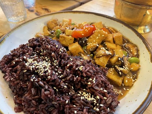 Teriyaki tofu   at Hua Hin Vegan Cafe and Wine in Hua Hin