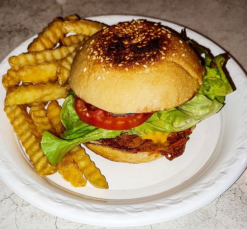 BBQ Jackfruit "Pulled Pork" Sandwich at Hua Hin Vegan Cafe and Wine in Hua Hin