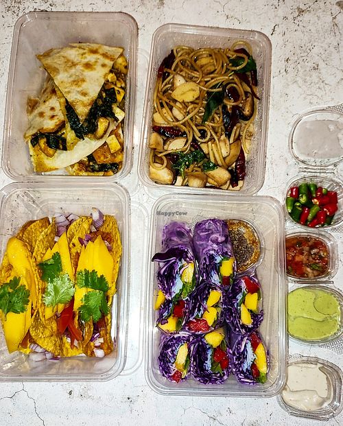 Quesadillas, Tacos, Spaghetti and salad rolls at Hua Hin Vegan Cafe and Wine in Hua Hin