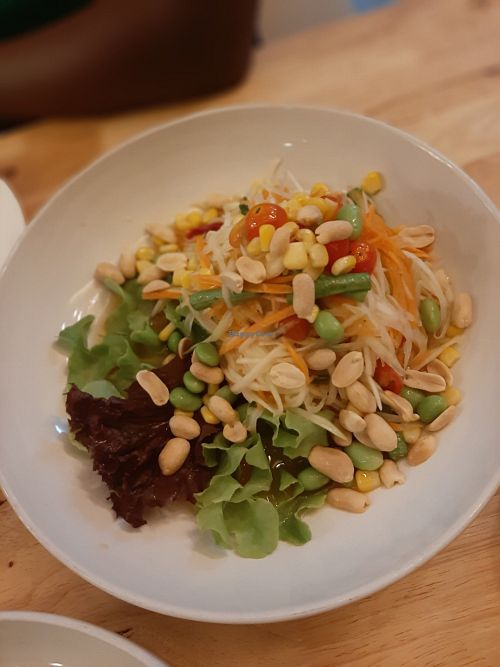 Papaya salad at Hua Hin Vegan Cafe and Wine in Hua Hin