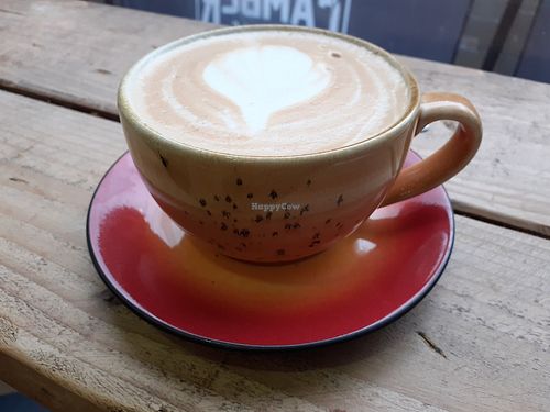 Gingerbread spiced soya latte at Camber Coffee in Newcastle Upon Tyne