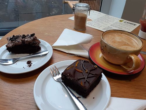Chocolate orange cake and oreo cake at Camber Coffee in Newcastle Upon Tyne