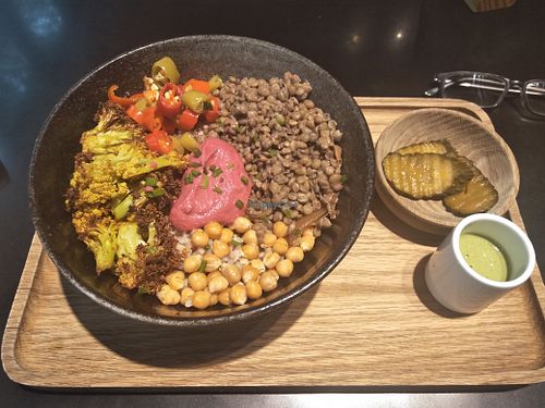 Lentil bowl at Tribe Organic in Shanghai