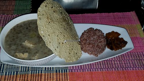 tempeh curry at Kalima Cafe at Lotus Shores in Siargao