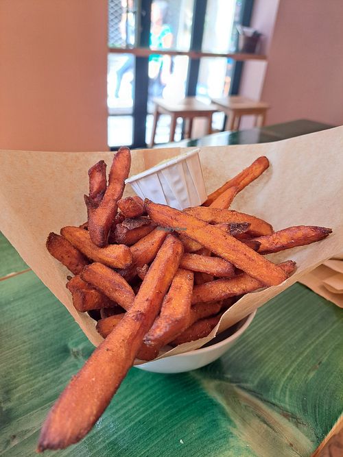 Sweet potato fries at Green Lab in Montpellier