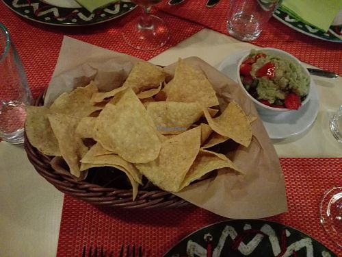 nachos with guacamole at Aztec in Athens