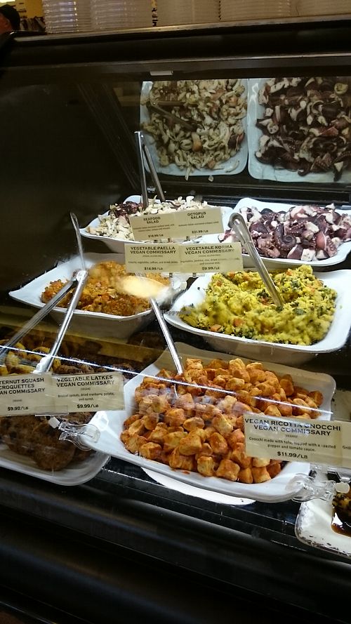 Vegan options in the case  at Di Bruno Bros in Philadelphia