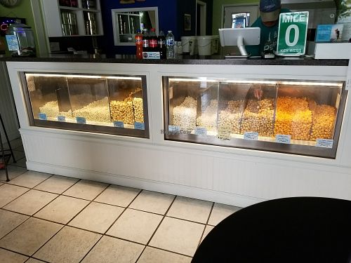 Popcorn options  at Sweet-E's Gourmet Popcorn in Tarpon Springs