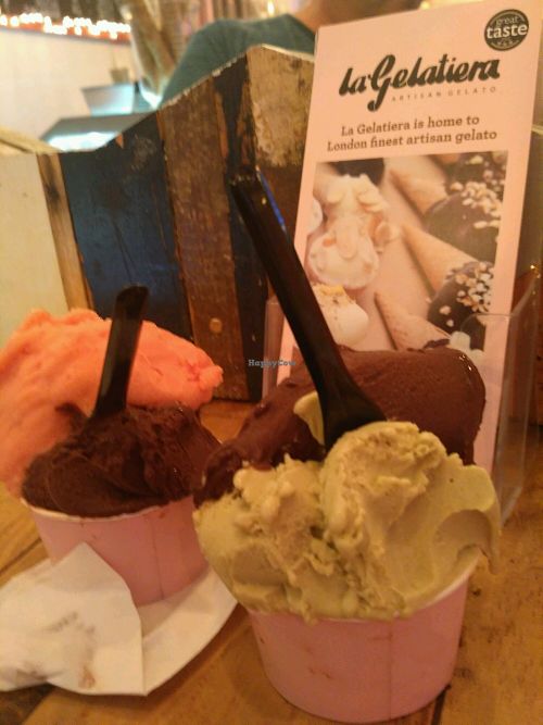 vegan sorbets at La Gelatiera in London