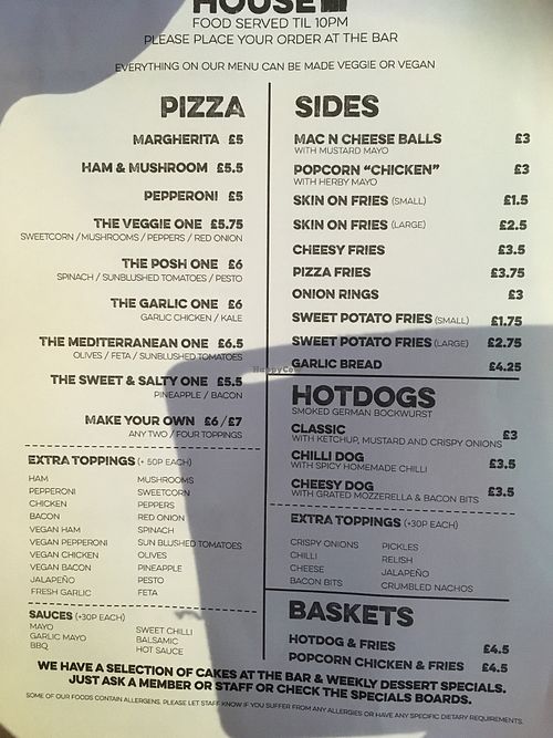 Everything can be made vegan  at Old Town House in Warrington