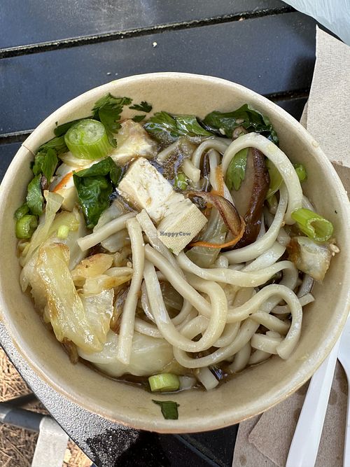 Teriyaki Vegan Bowl - best soup I’ve ever had. Plus a little health food store too and outdoor seating under huge trees .   at Stony Ridge Uncommon Kitchen in Tahoe City