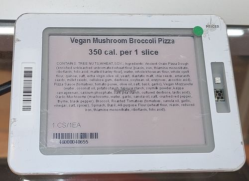 Vegan Mushroom Broccoli Pizza February 2023 at Whole Foods Market in Cedar Park