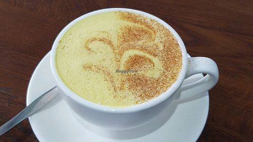 turmeric latte at Real Grounded in Glebe